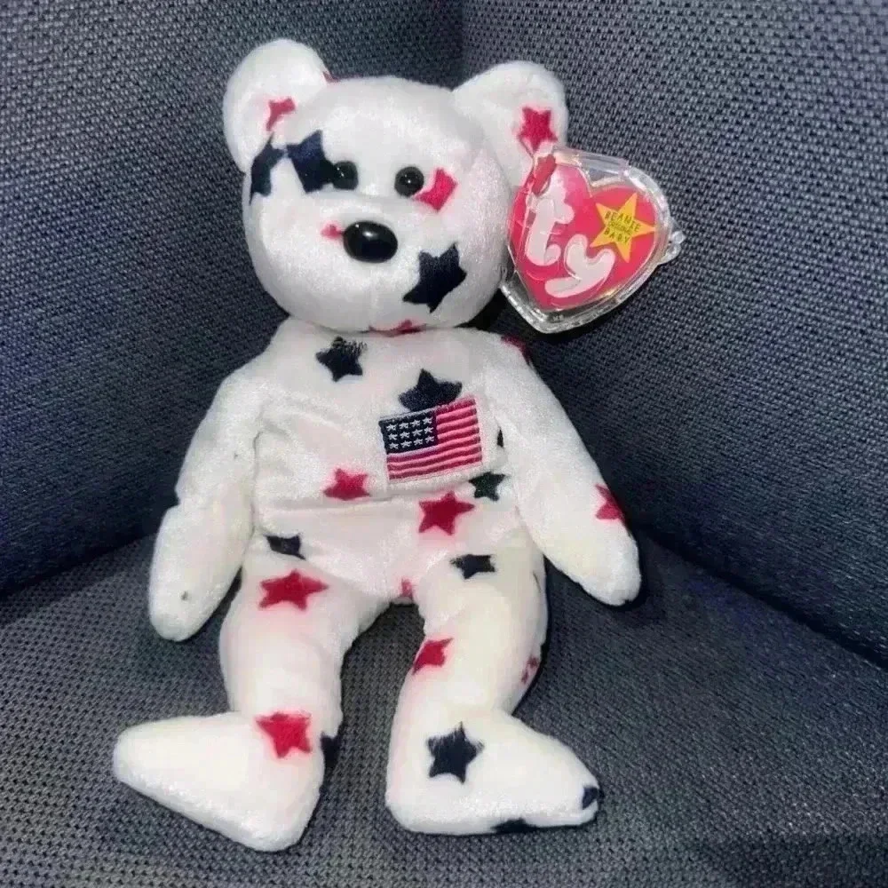 Ty Beanie Baby “Glory” Plush Stuffed Animal Red,white,blue/P.E. Pellets, China,
